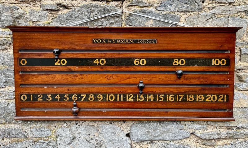 Victorian Mahogany Billiard Score Board