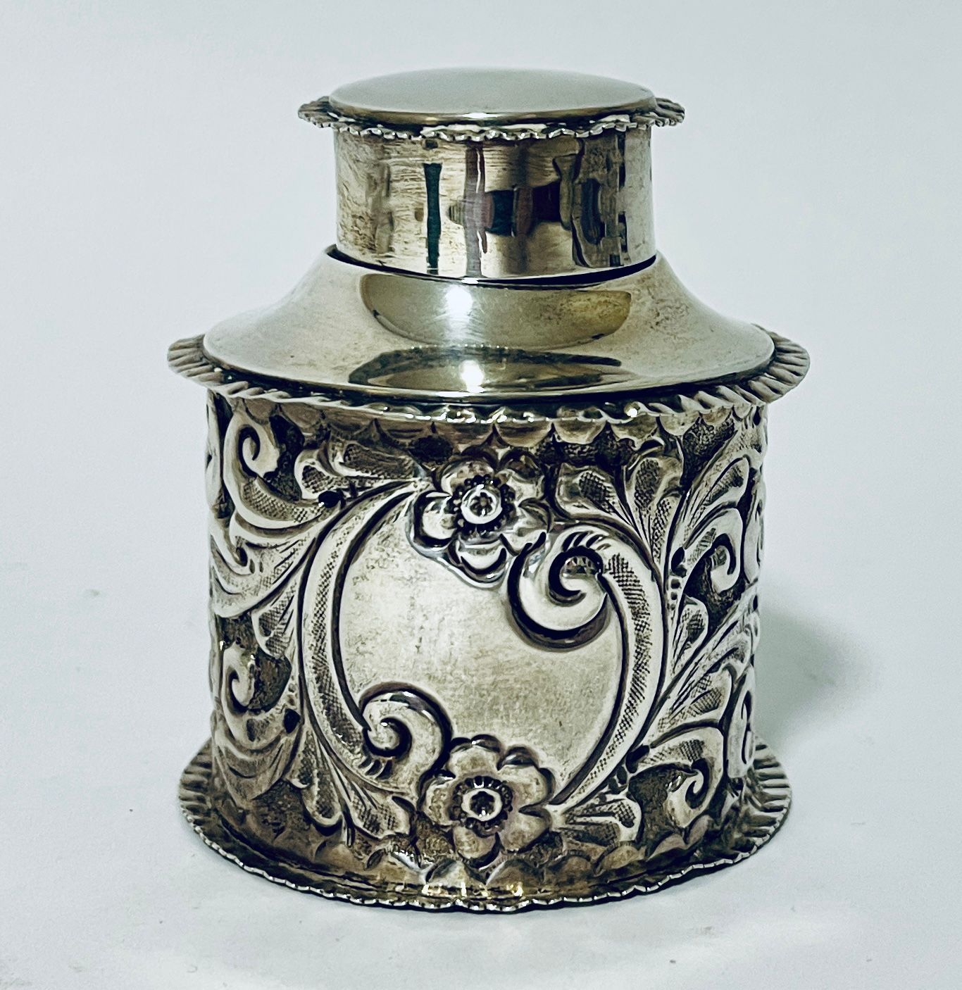 Antique Silver Tea Caddy
