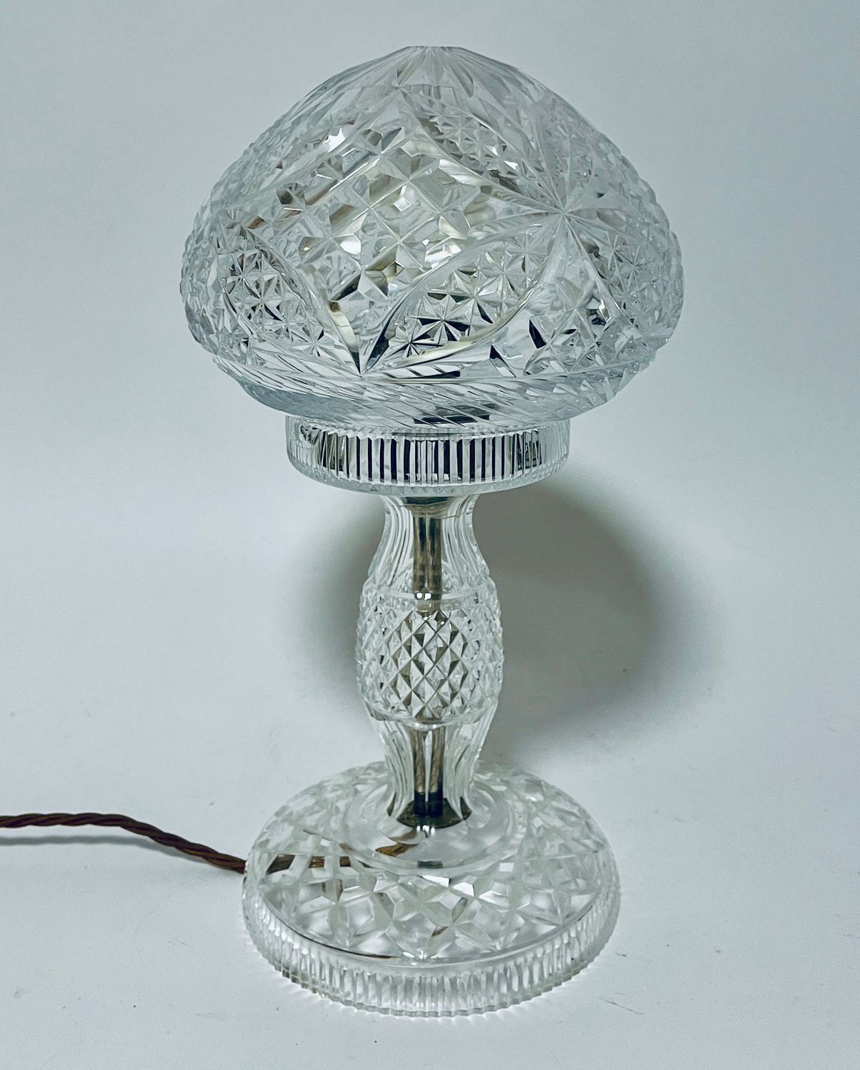 Antique Glass Mushroom Lamp