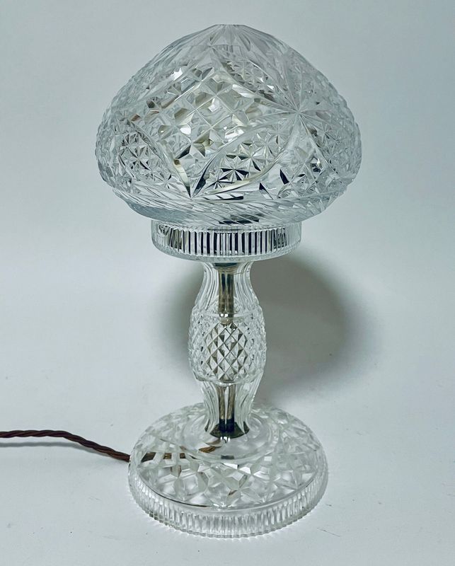 Antique Glass Mushroom Lamp