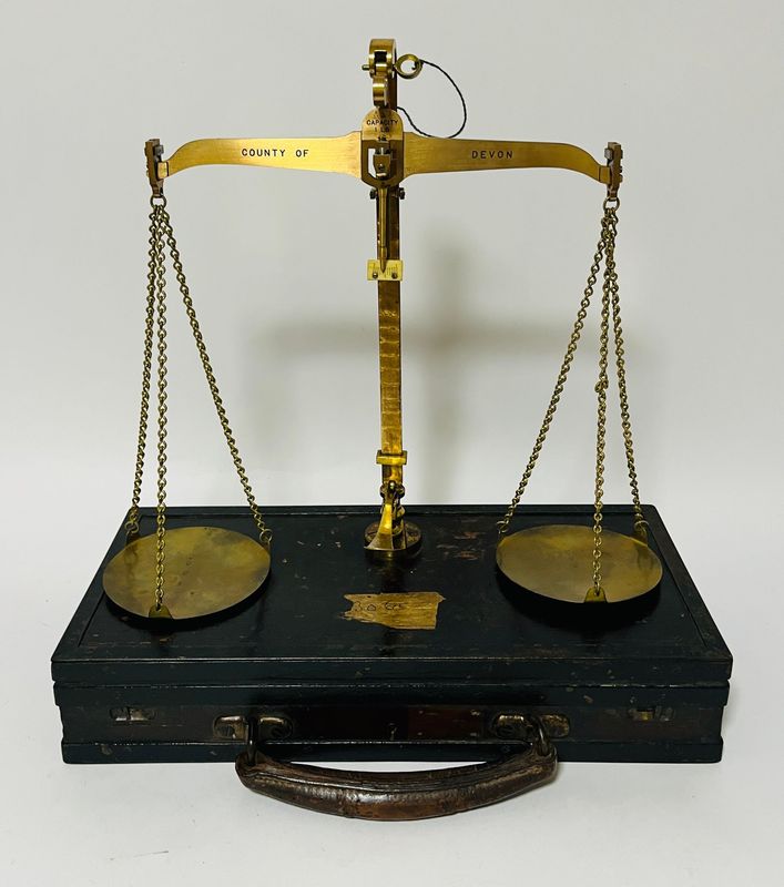 Antique Devon County Excise Scales