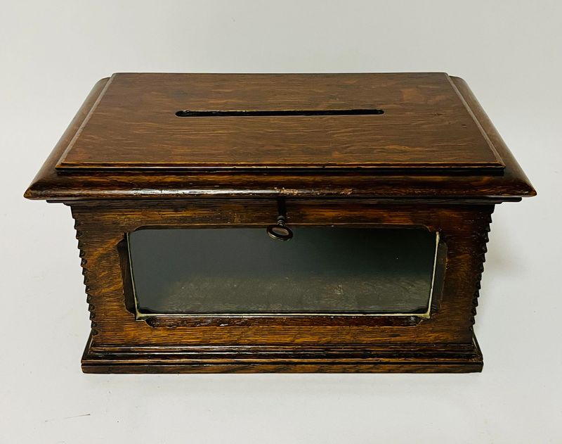Antique Oak Letter Box