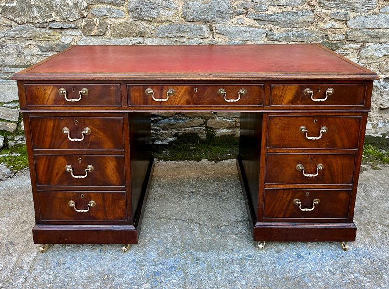 Victorian Mahogany Partner's Desk