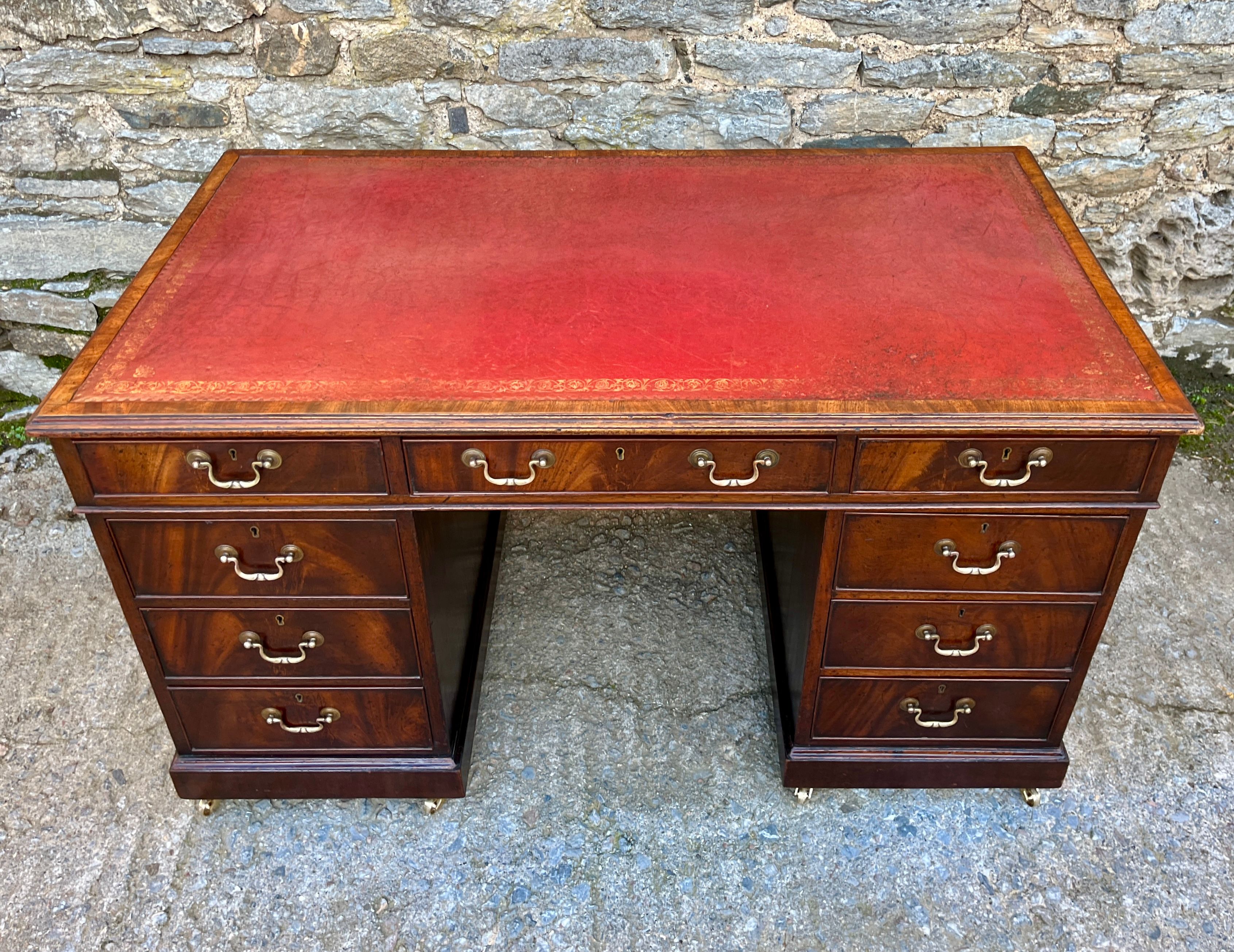 Victorian Mahogany Partner's Desk