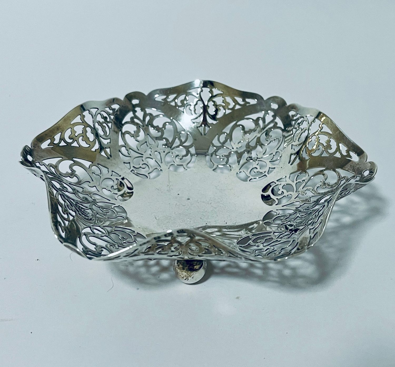 Antique Silver Bonbon Dish
