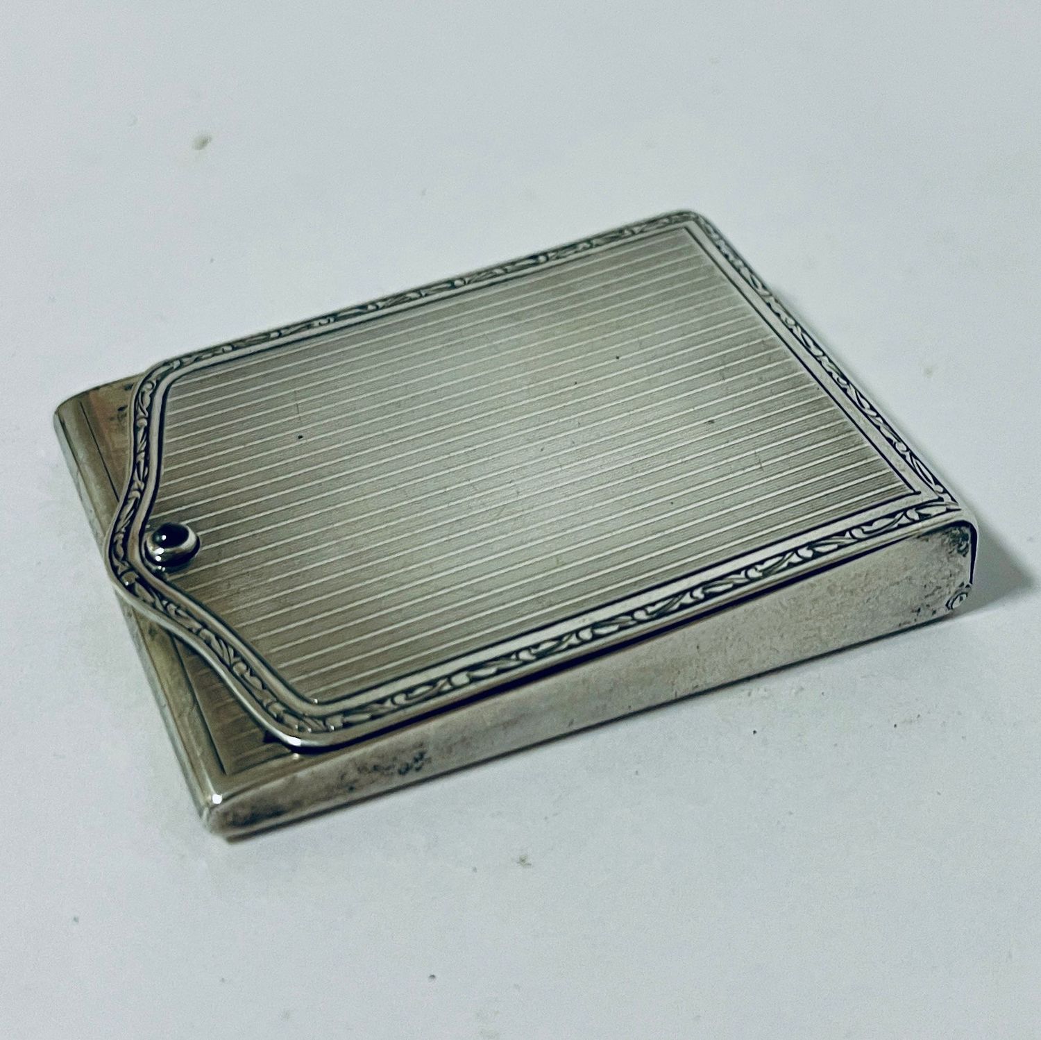 Art Deco Silver Match Case