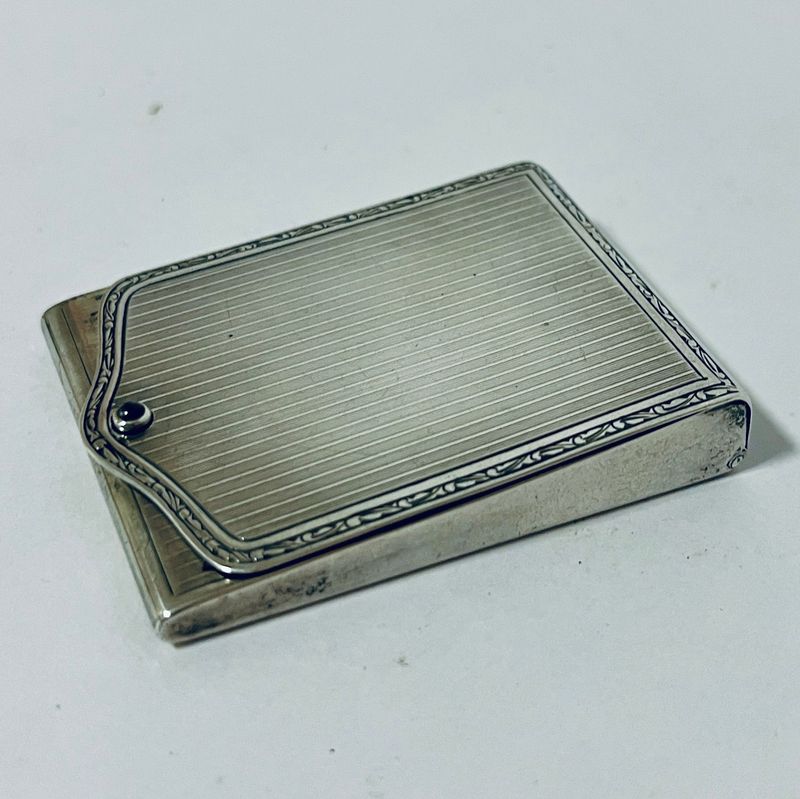 Art Deco Silver Match Case