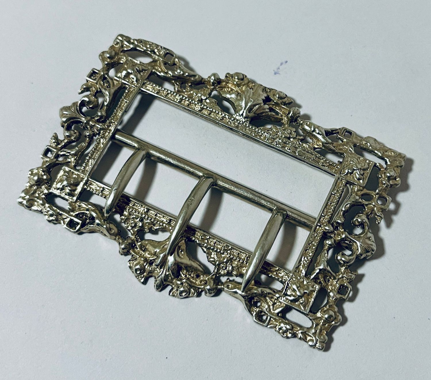 Victorian Silver Belt Buckle