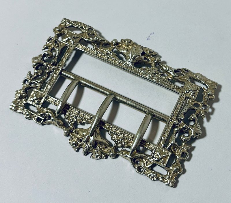 Victorian Silver Belt Buckle