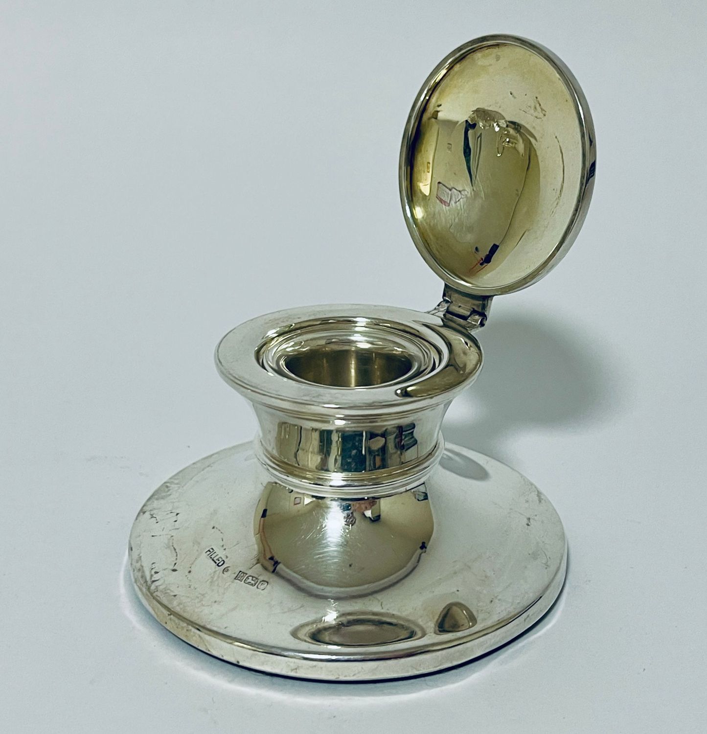 Silver Capstan Inkwell