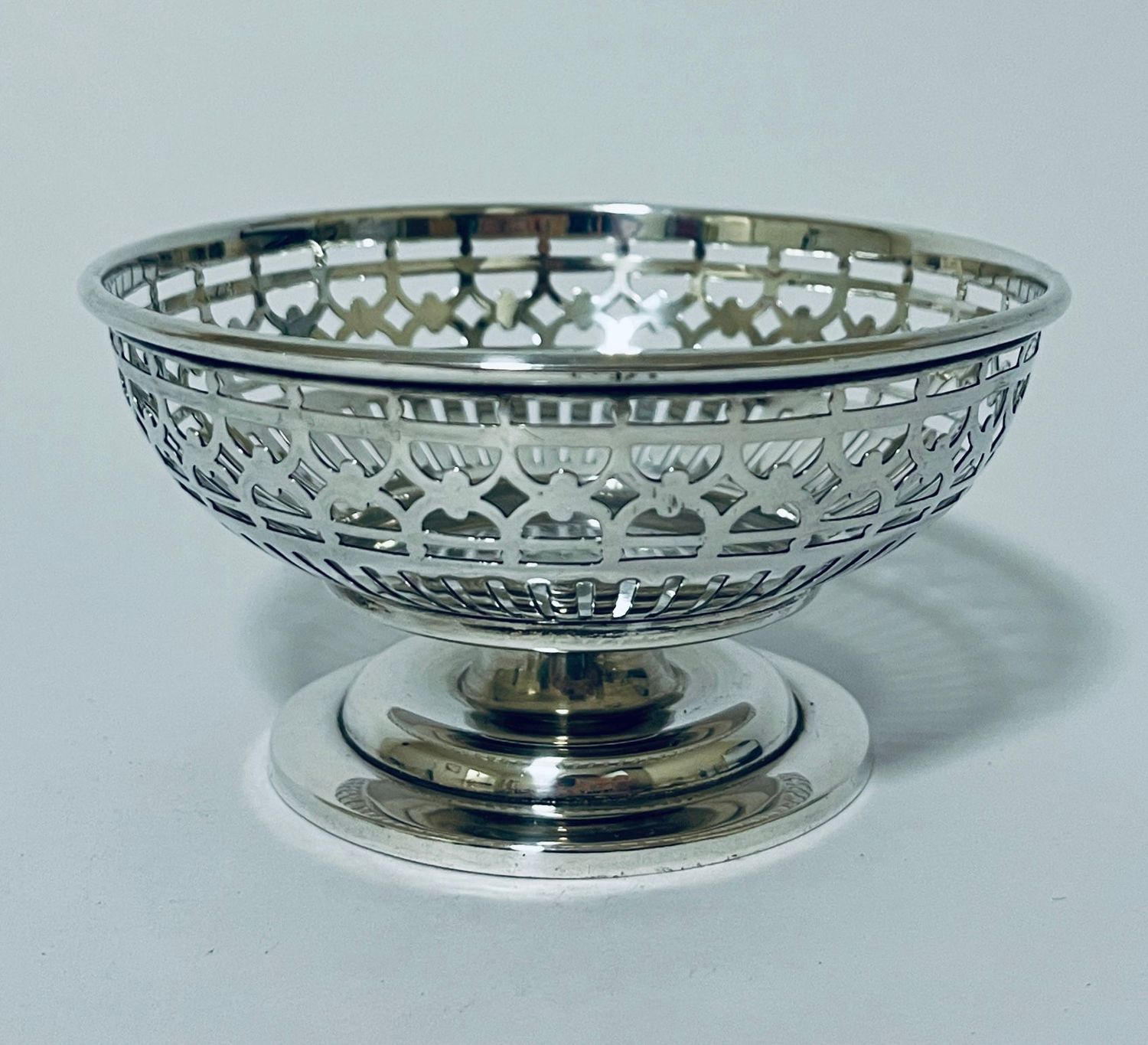 Antique Silver Pedestal Bowl