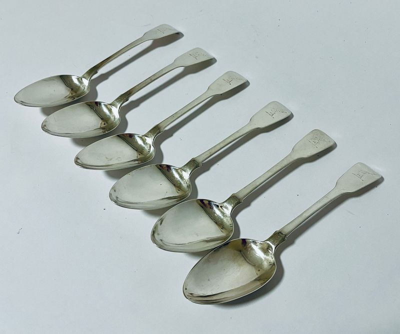 Set of 6 Georgian Silver Tablespoons