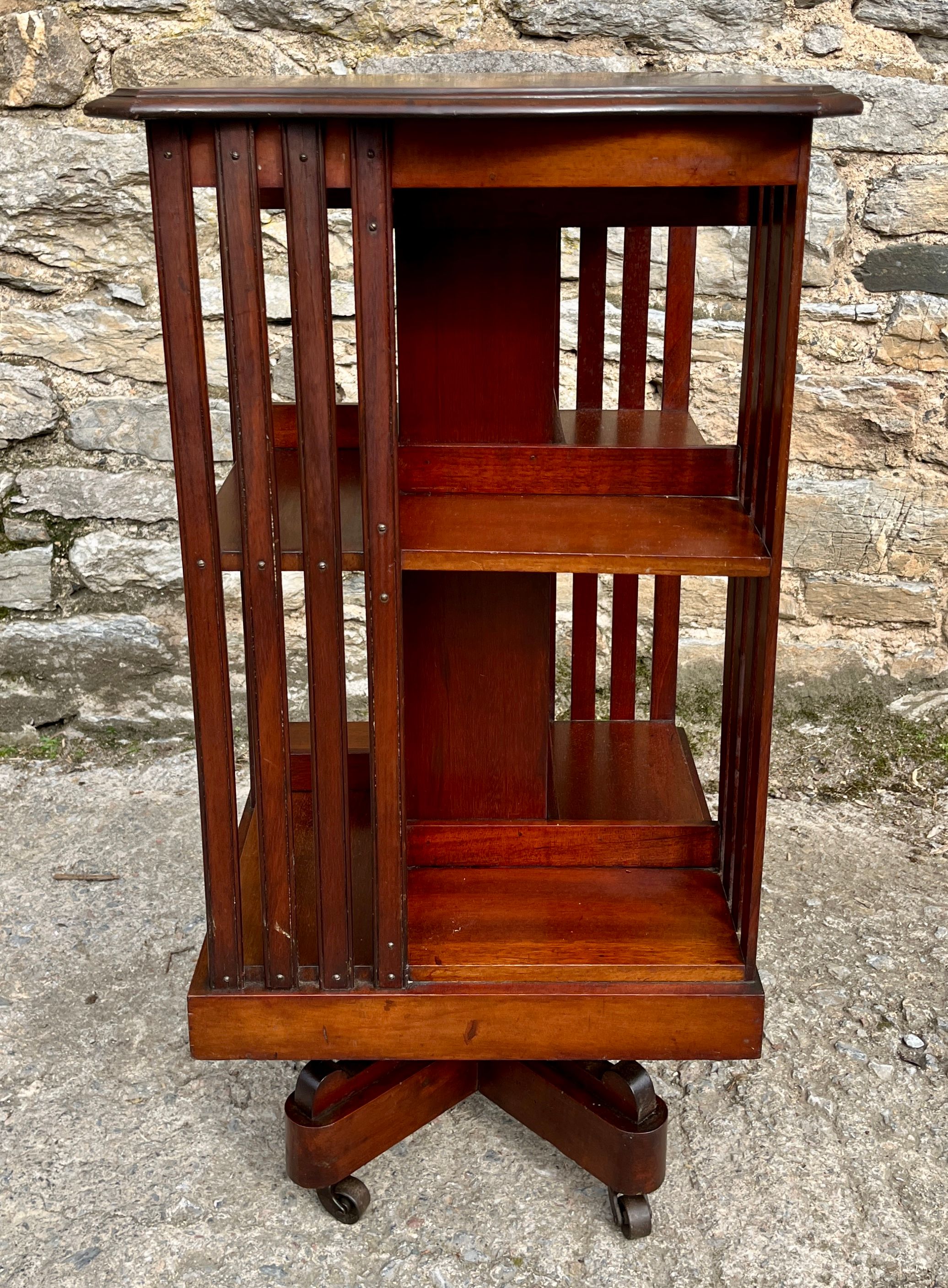 ​Edwardian Mahogany Revolving Bookcase
