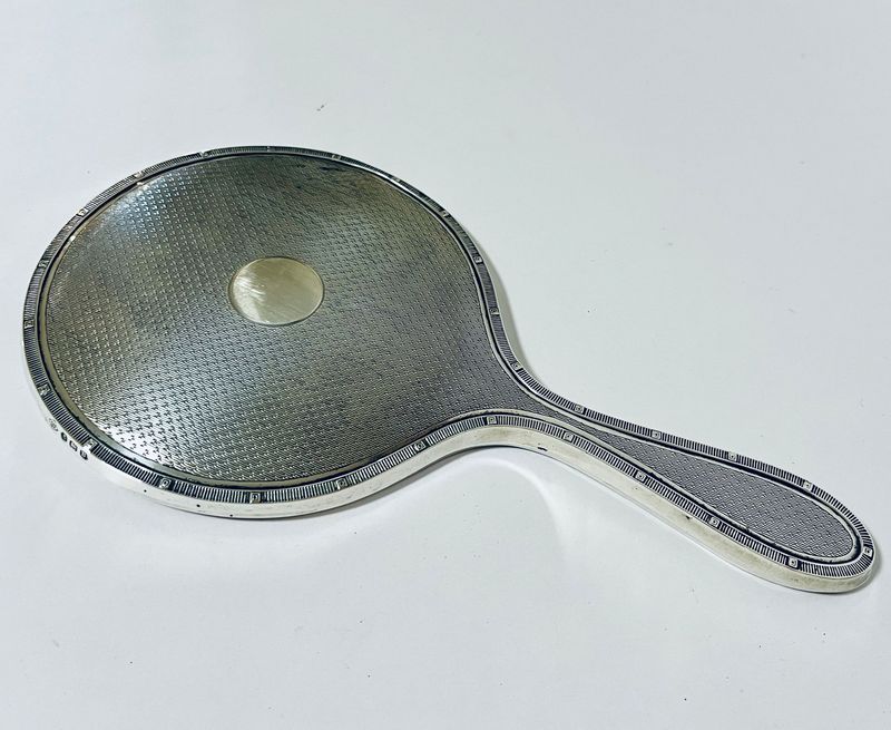 Antique Silver Hand Mirror