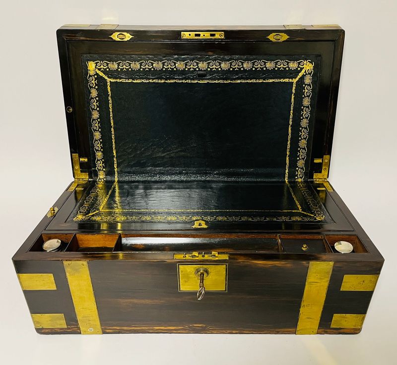 Victorian Coromandel Writing Slope with Secret Drawers