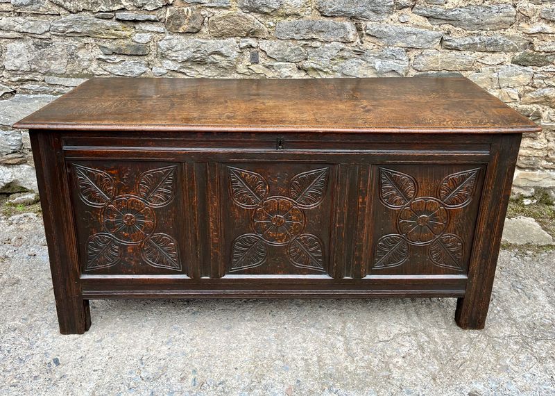 18th Century Oak Panelled Coffer