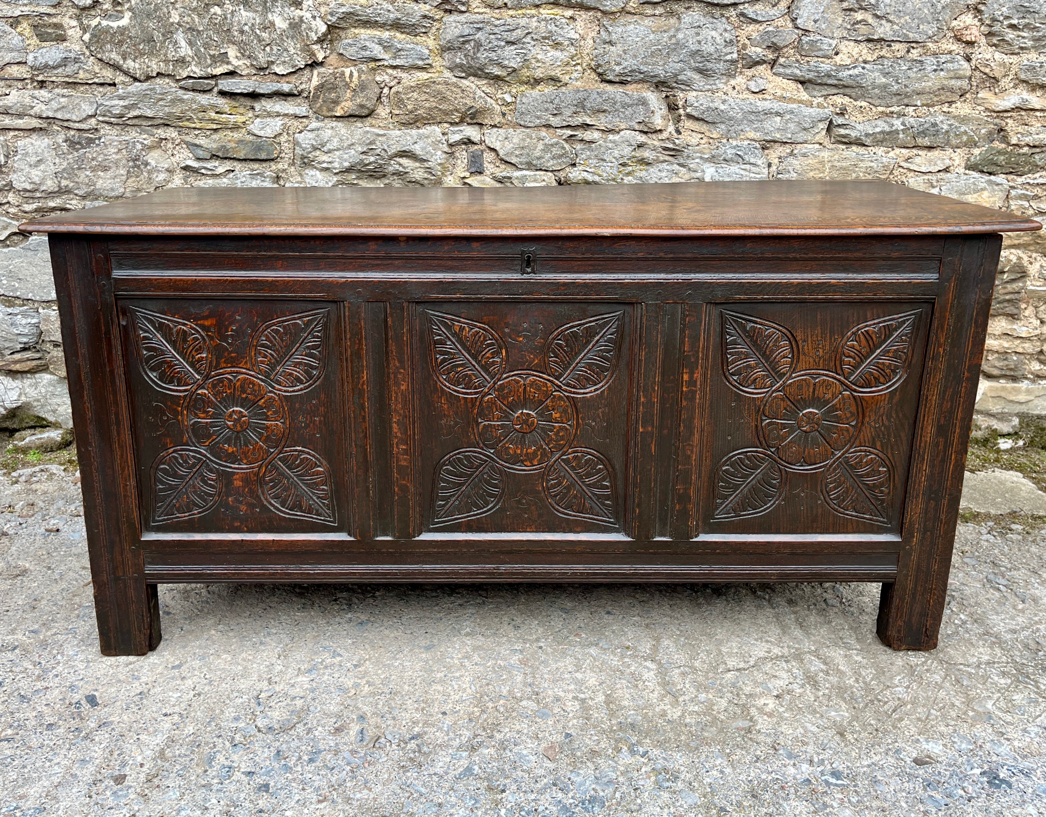 18th Century Oak Panelled Coffer