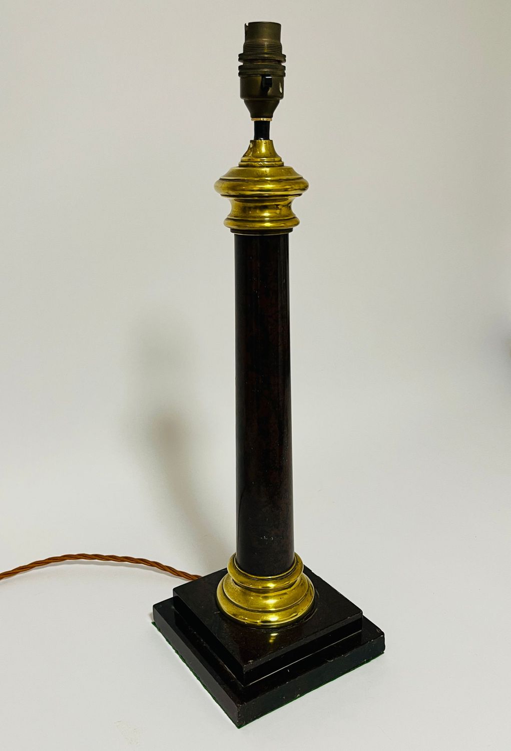 Red Serpentine Marble Table Lamp