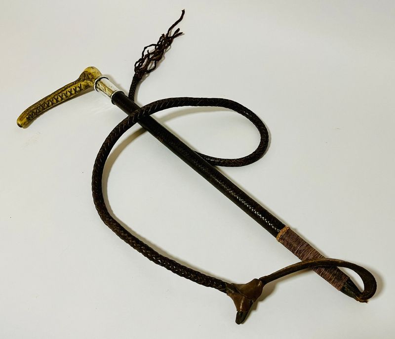 Swaine Adeney Hunting Whip with Silver Collar