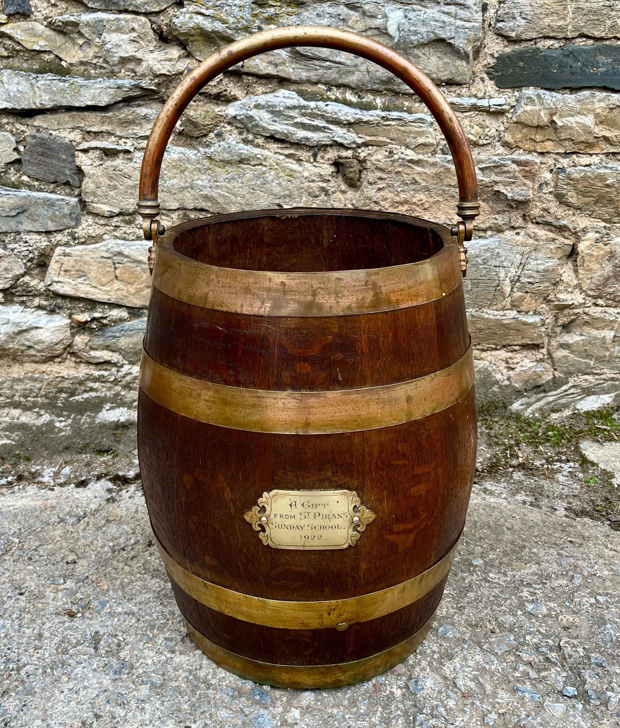 Antique Oak Coopered Barrel