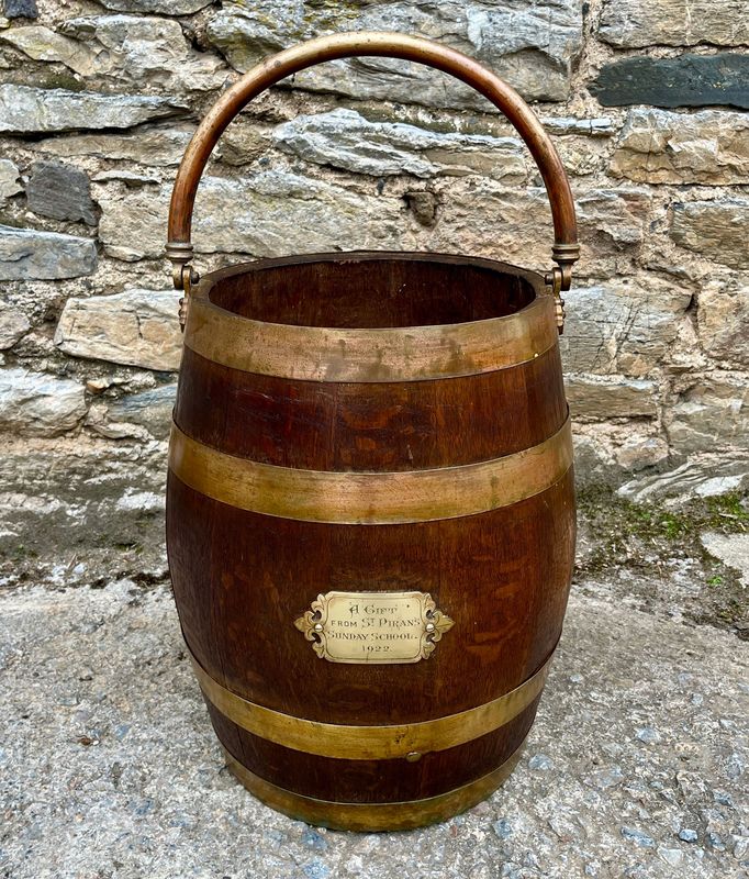 Antique Oak Coopered Barrel