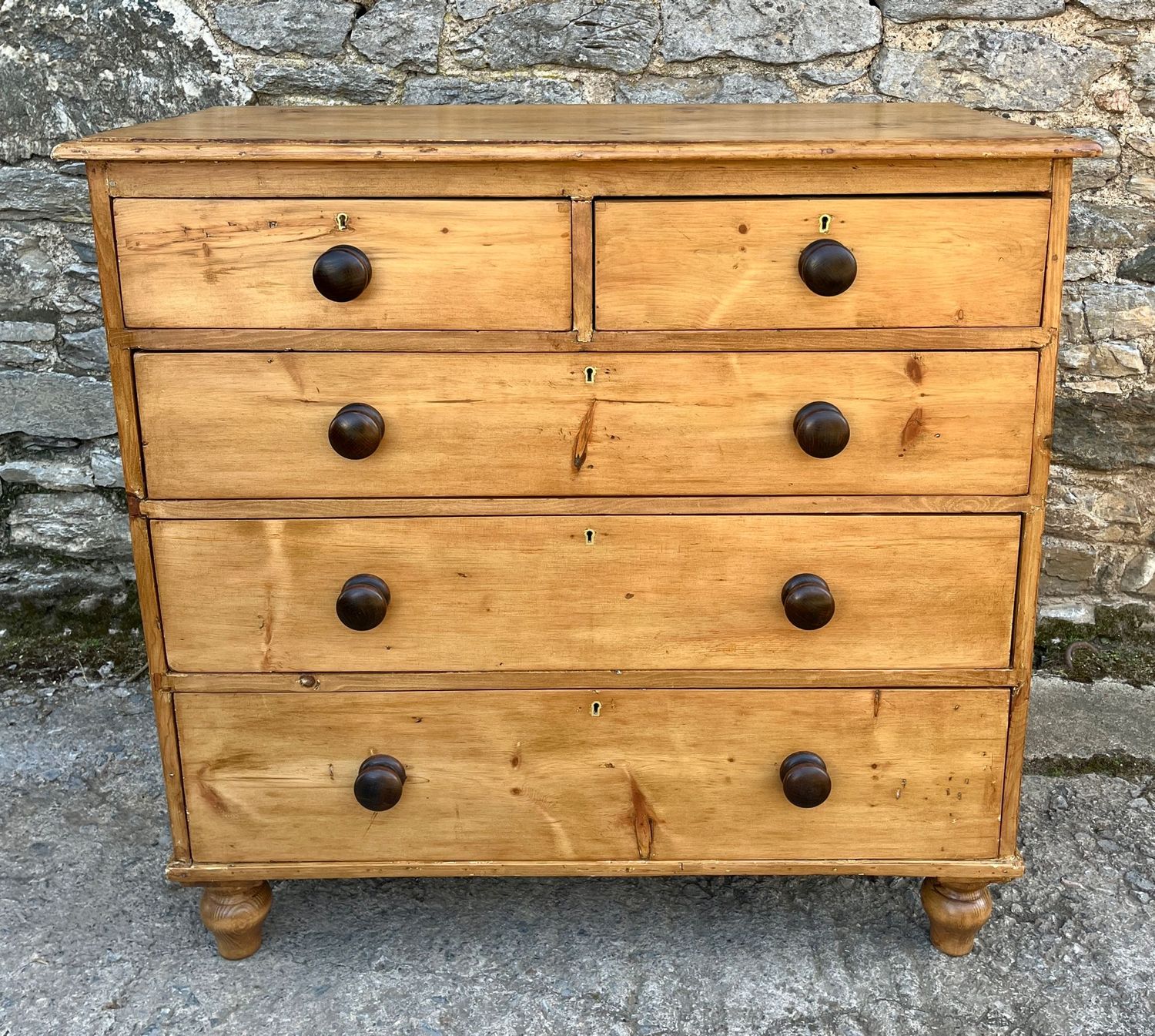 ​Antique Stripped Pine Chest of Drawers