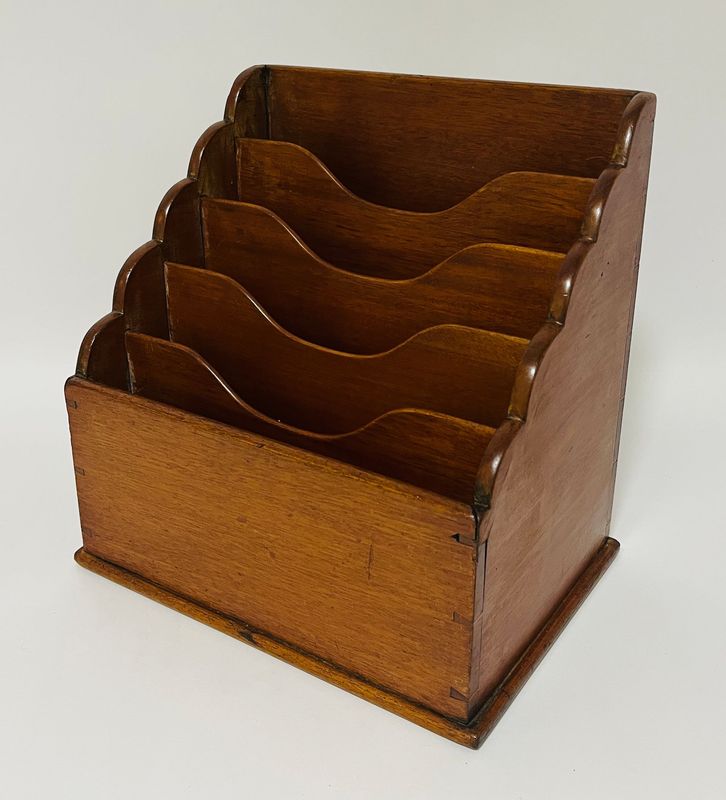 Antique Mahogany Letter Rack