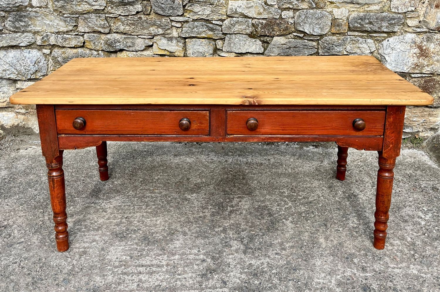 Victorian Pine Farmhouse Table