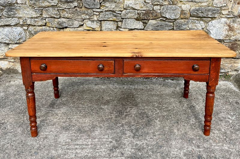 Victorian Pine Farmhouse Table