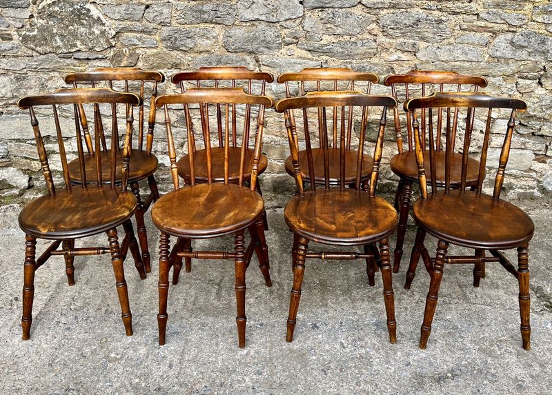 Set of 8 Antique Penny Chairs