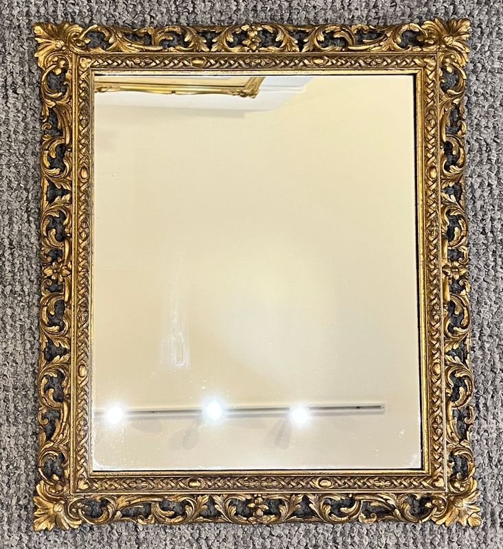 Antique Giltwood and Gesso Florentine Style Mirror