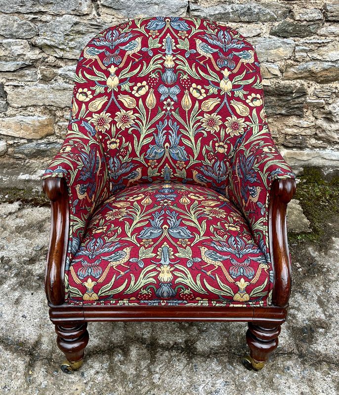 Victorian Mahogany Framed Armchair