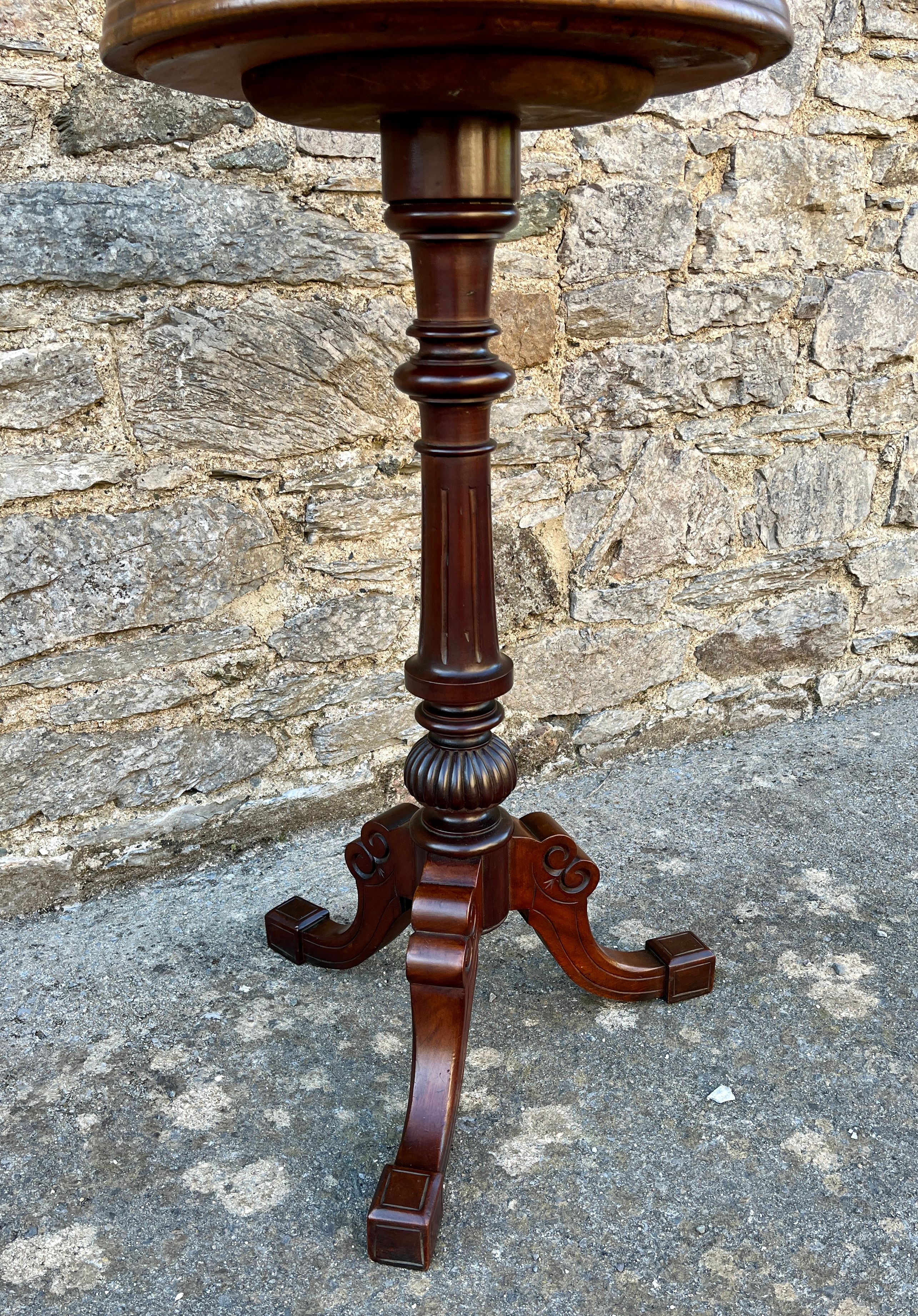Antique Walnut Adjustable Shaving Mirror