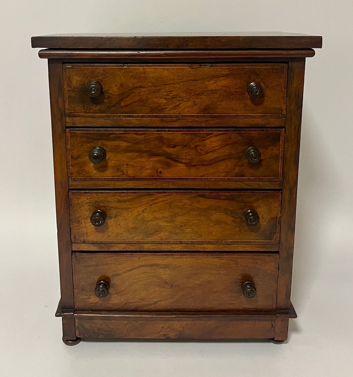 Victorian Walnut Miniature Apprentice Chest of Drawers