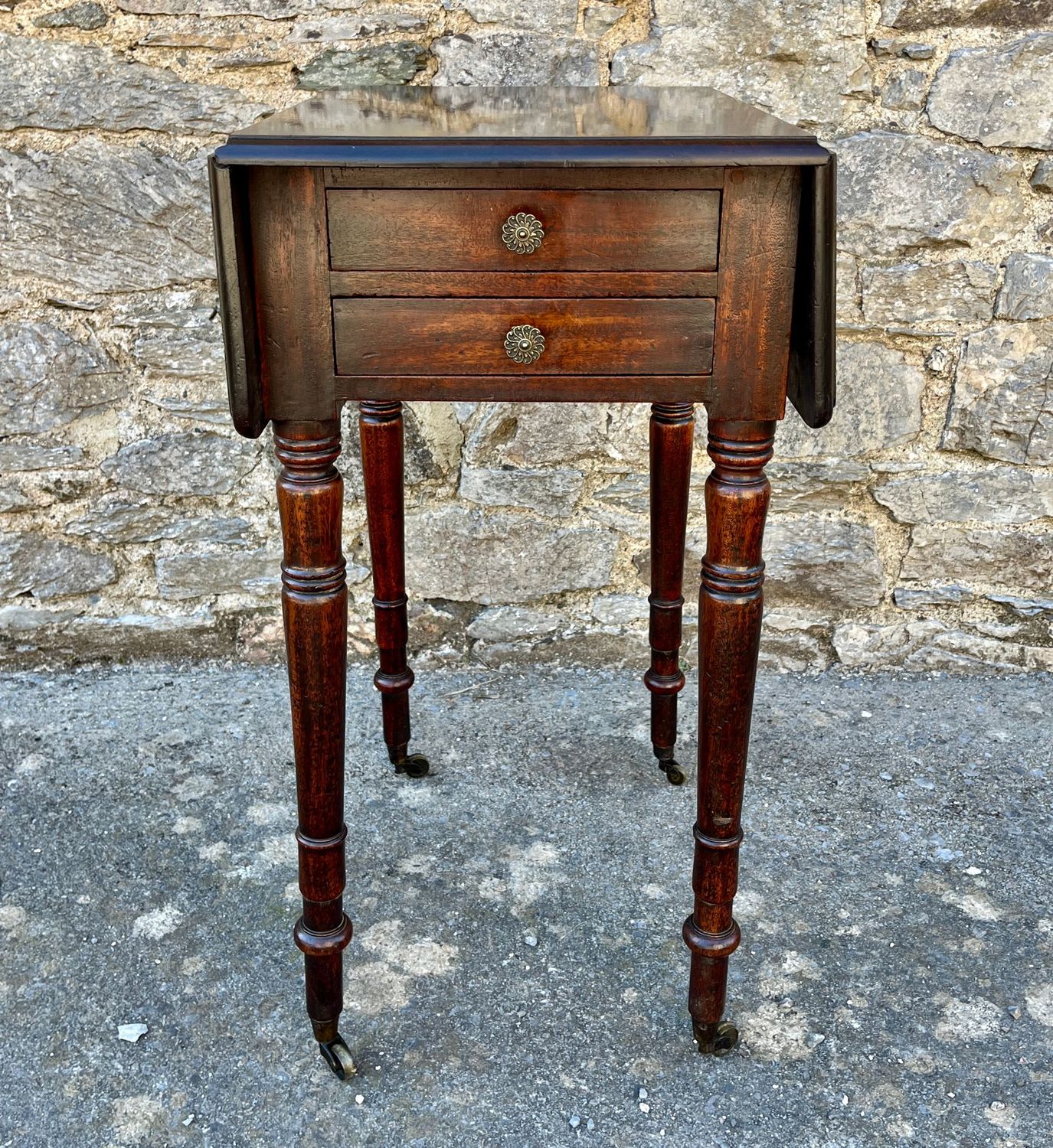 ​Regency Mahogany Drop Flap Work Table