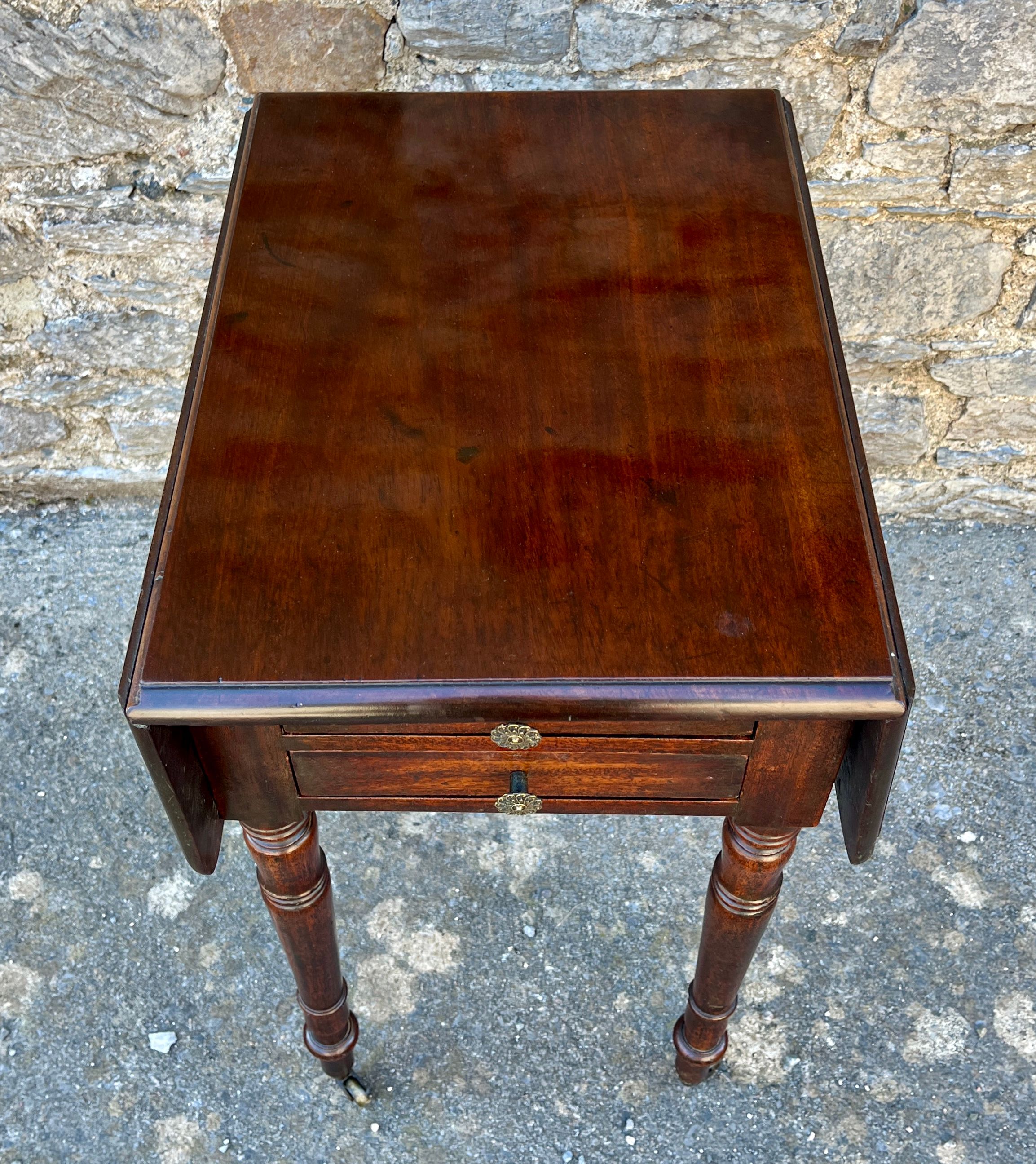 ​Regency Mahogany Drop Flap Work Table