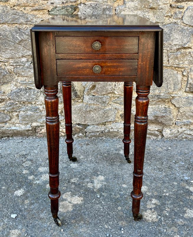 ​Regency Mahogany Drop Flap Work Table