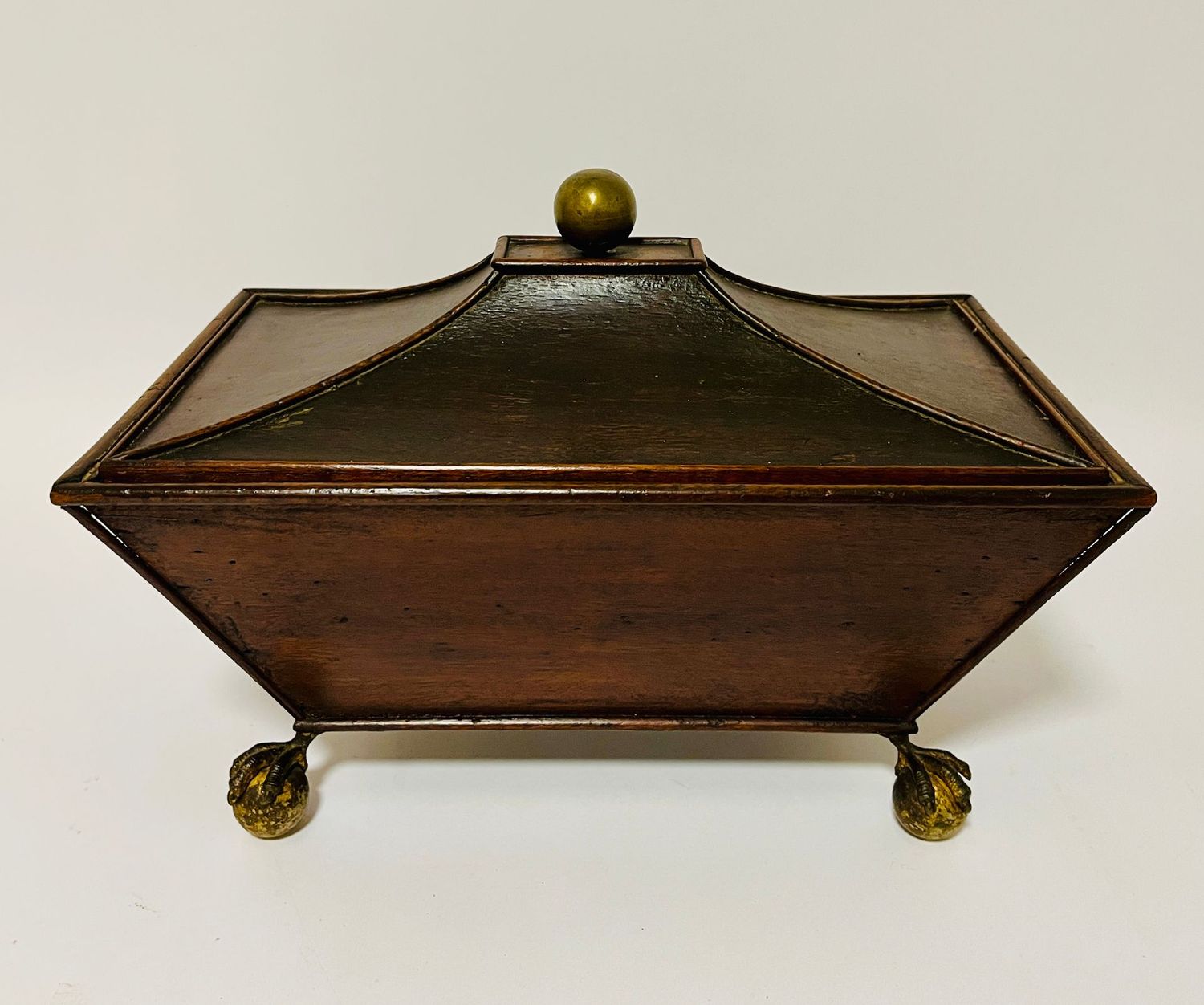 Regency Mahogany Caddy with Ball and Claw Feet