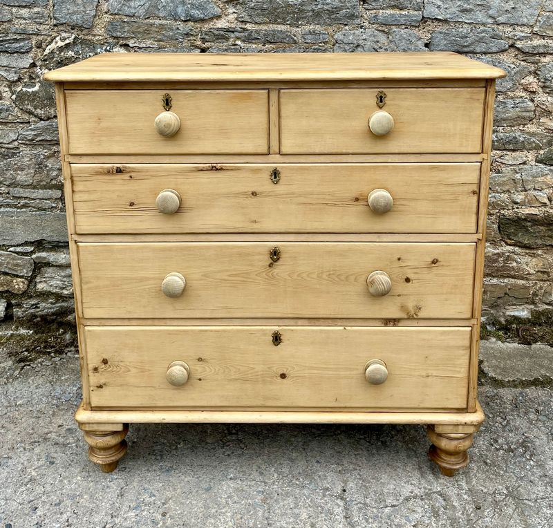 ​Victorian Stripped Pine Chest of Drawers