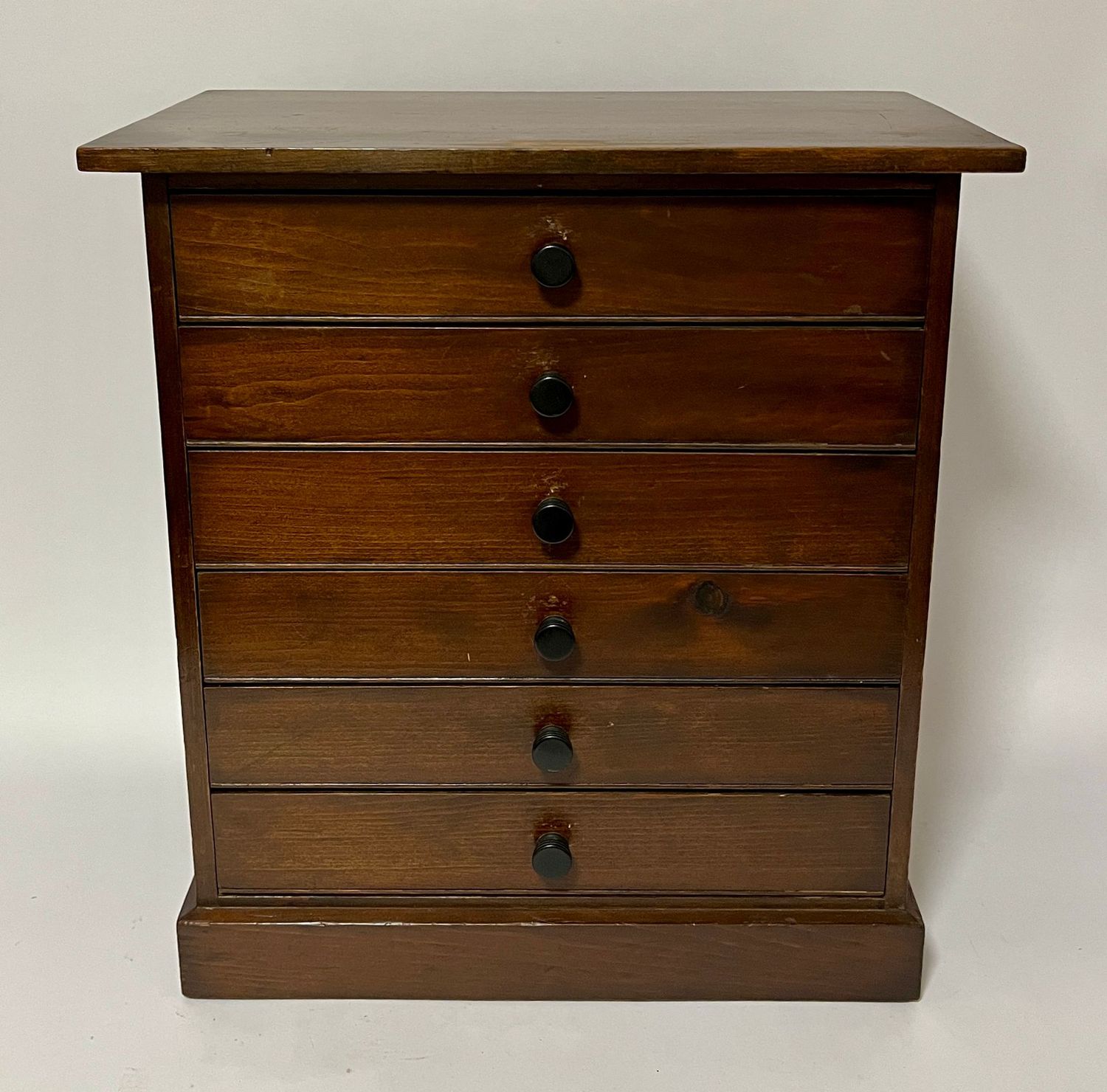 Antique Stained Pine Specimen Cabinet