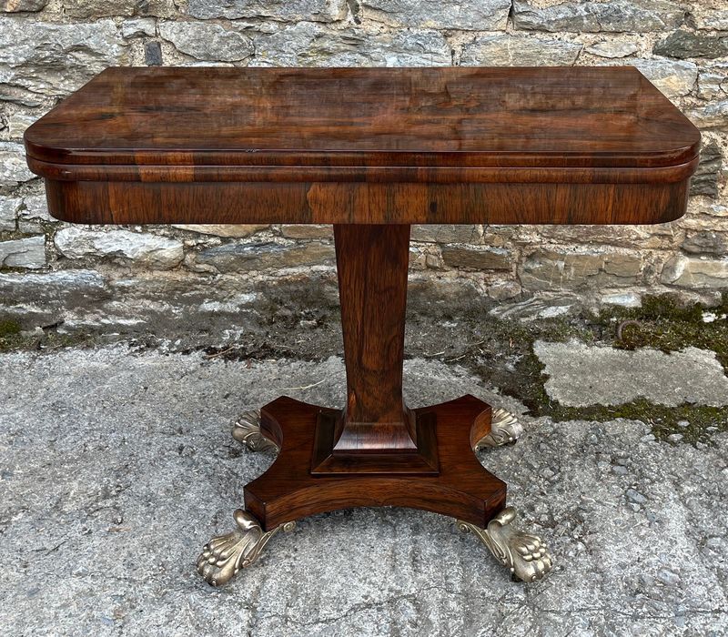 Regency Rosewood Card Table