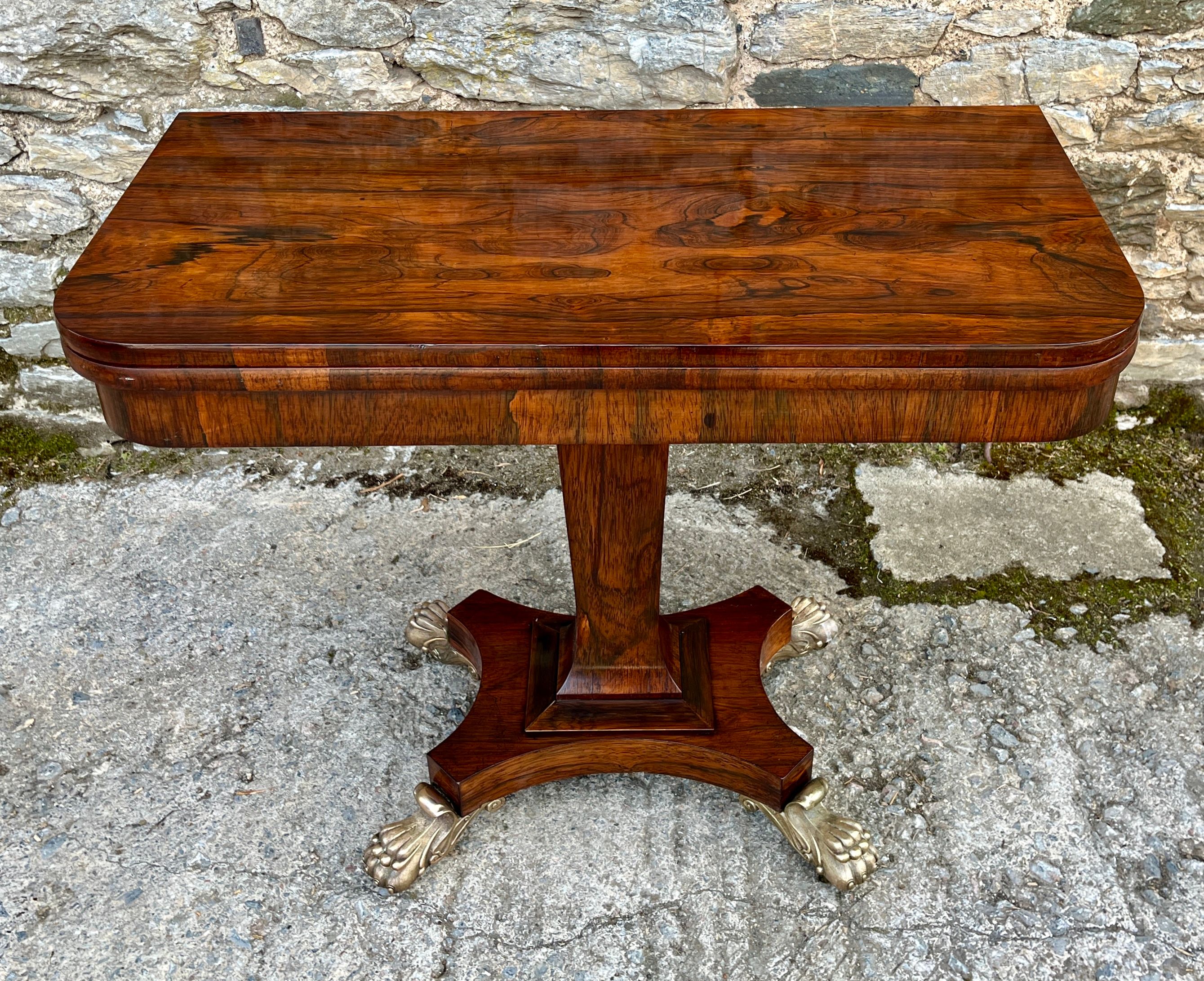 Regency Rosewood Card Table