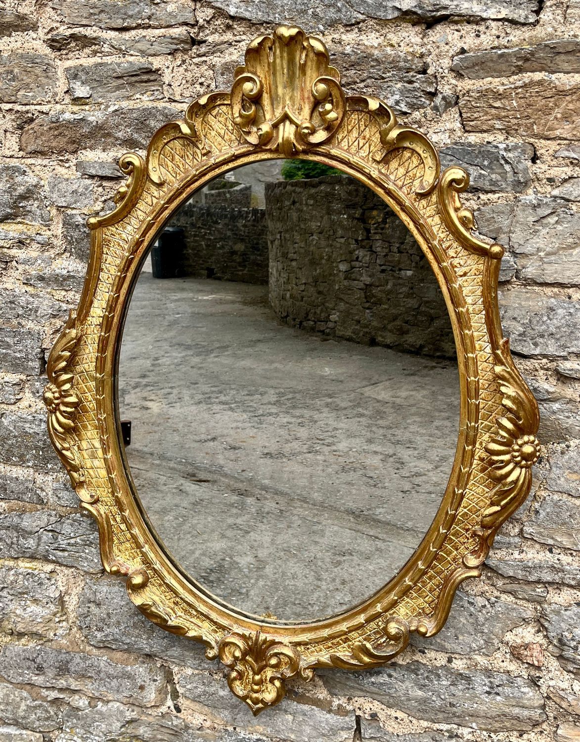 Large Antique Gilt Wall Mirror