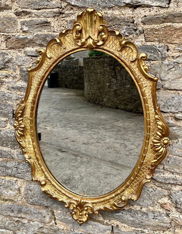 Large Antique Gilt Wall Mirror