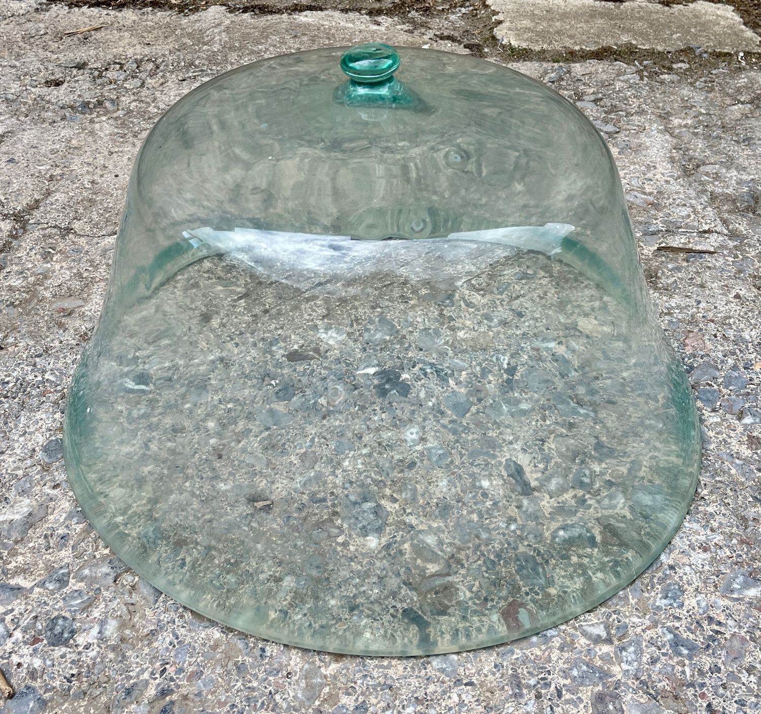 Large ​Victorian Hand Blown Glass Cloche