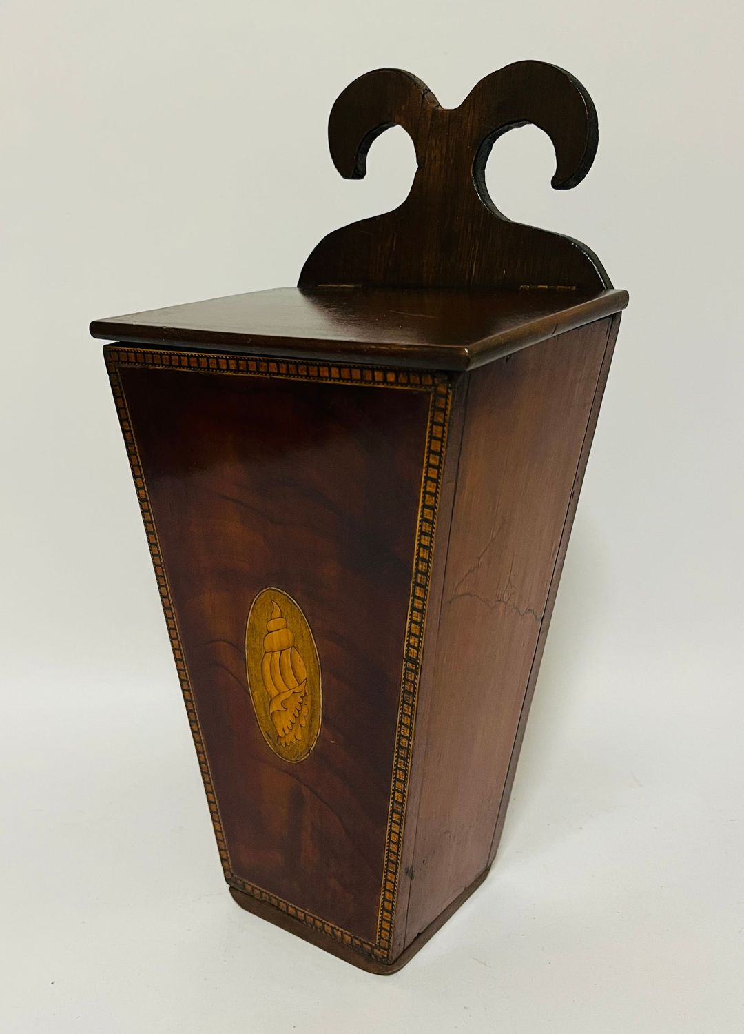 Georgian Mahogany Inlaid Candle Box Georgian Mahogany Inlaid Candle Box