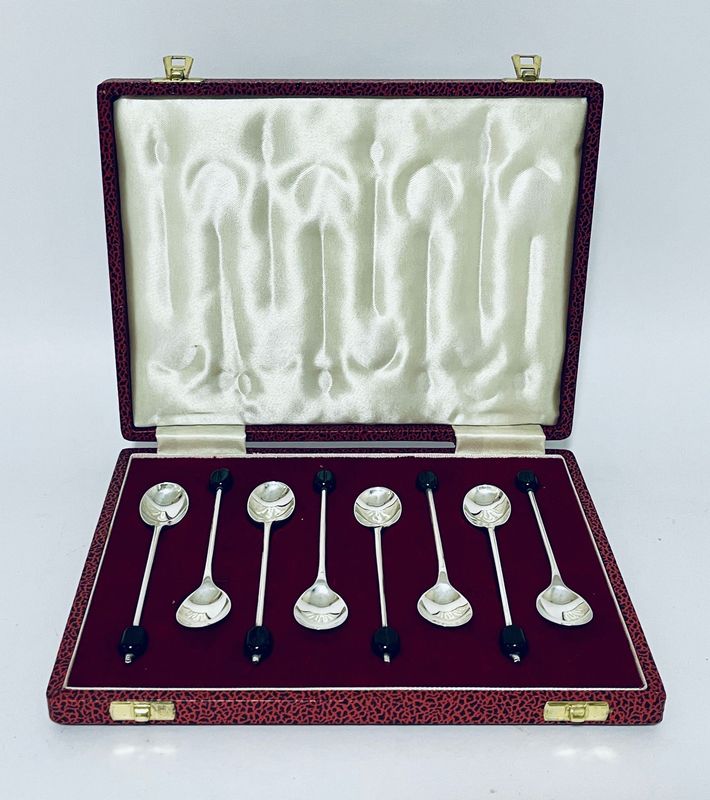 Set of 8 Silver Coffee Spoons