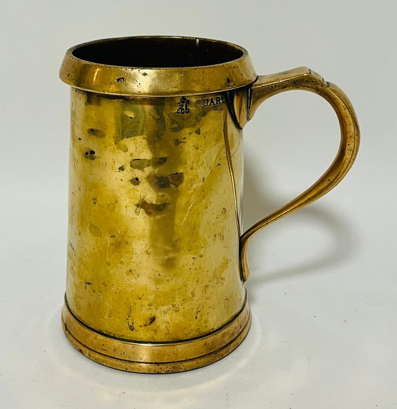 Victorian Brass Quart Tankard