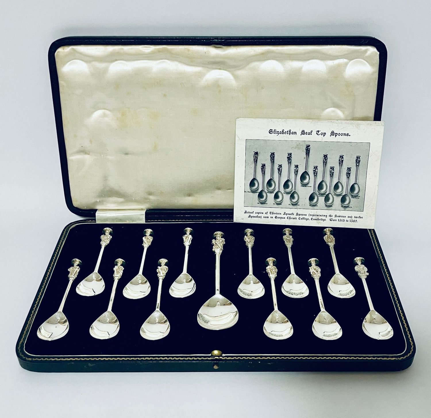 Set of 13 Elizabethan Style Apostle Spoons