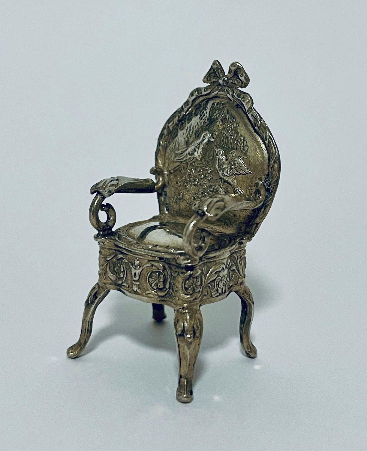 Antique Miniature Silver Chair